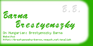 barna brestyenszky business card